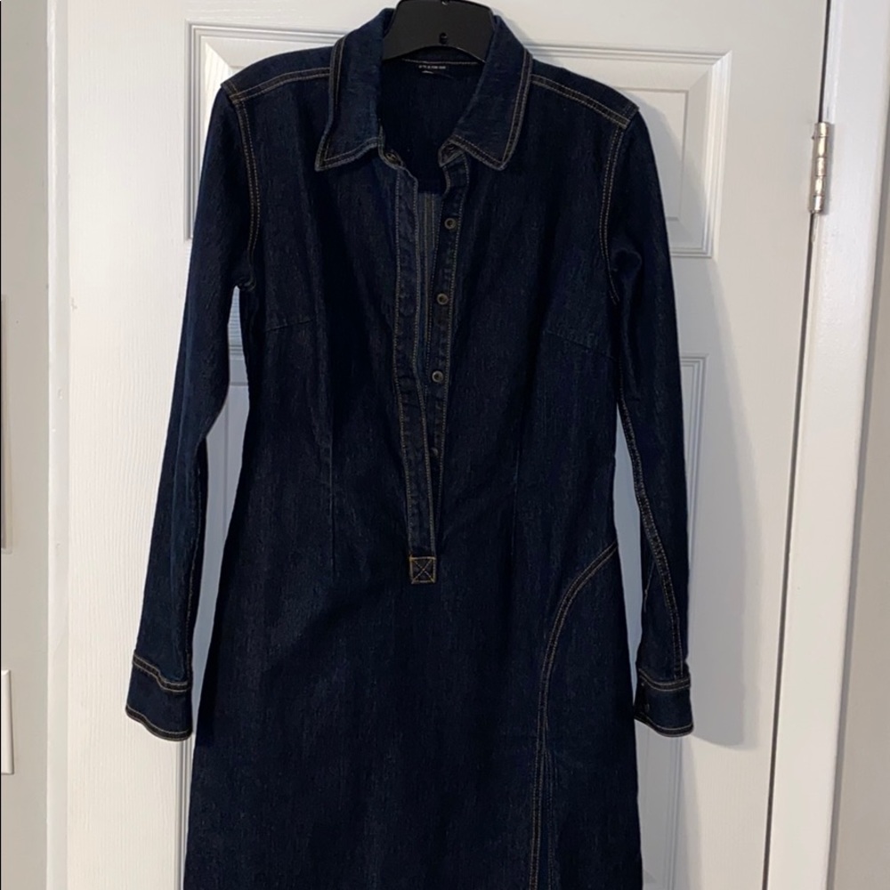 Stretchy curve hugging denim dress